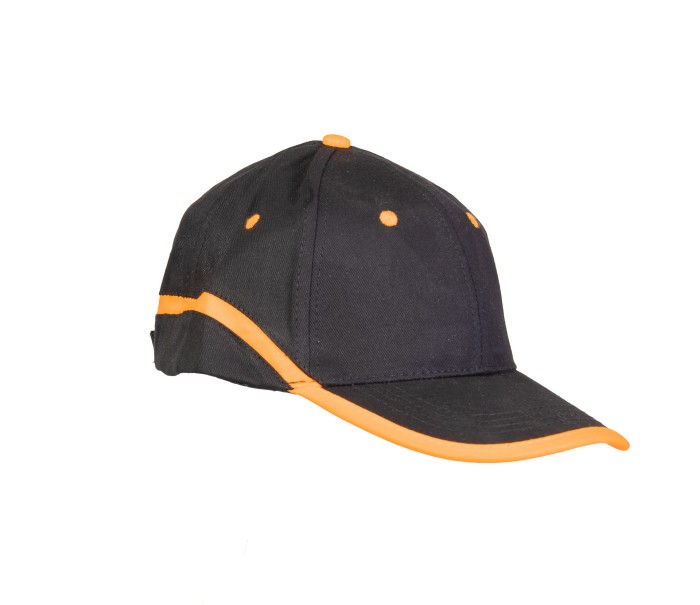 CZAPKA BASEBALL CZARNO-POMARAŃCZOWA _______a CZARNO-POMARAŃCZOWY(cp)
