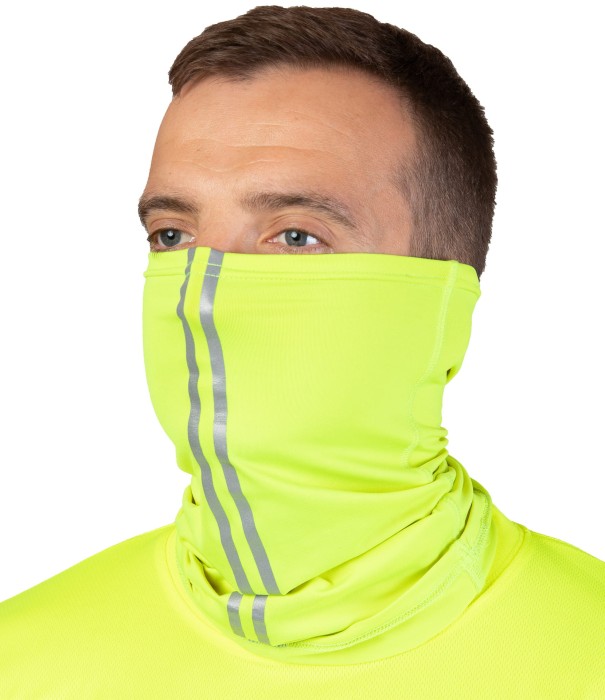 Komin ocieplacz termoaktywny z pasami odblask żółty