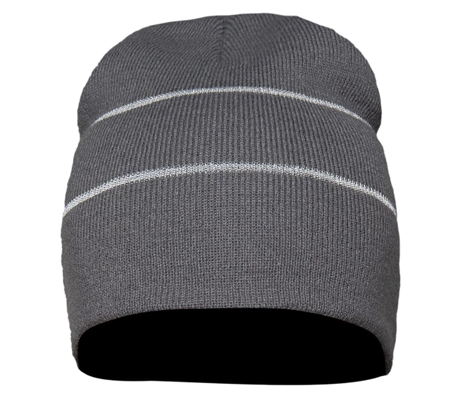 Czapka z dzianyny stalowa