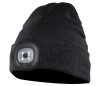 Czapka z dzianiny LED  czarna