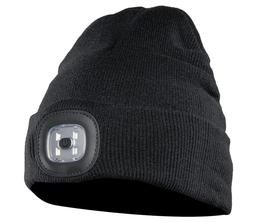 Czapka z dzianiny LED  czarna