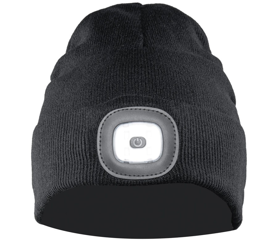 Czapka z dzianiny LED  czarna