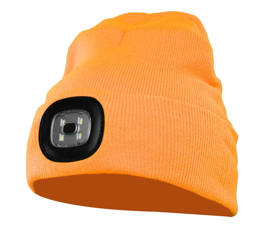 Czapka z dzianiny LED pomarańczowa
