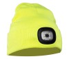 Czapka z dzianiny LED żółta