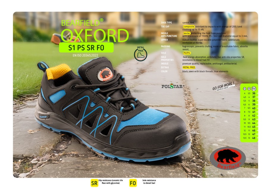 Sandały  Bearfield OXFORD  S1 PS SR FO