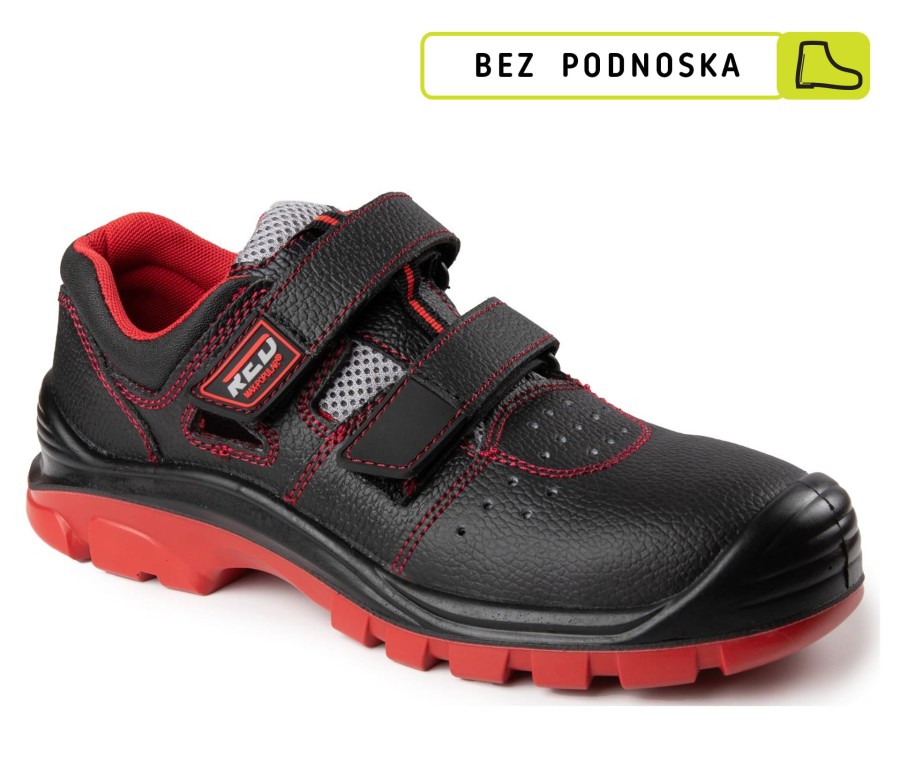 Sandał czerwony bez podnoska Max Popular  O1 SRC