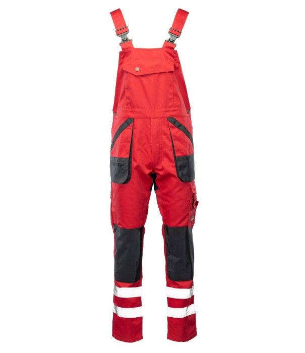 Spodnie ogrodniczki BRIXTON PRAXTICAL czerwień odblask