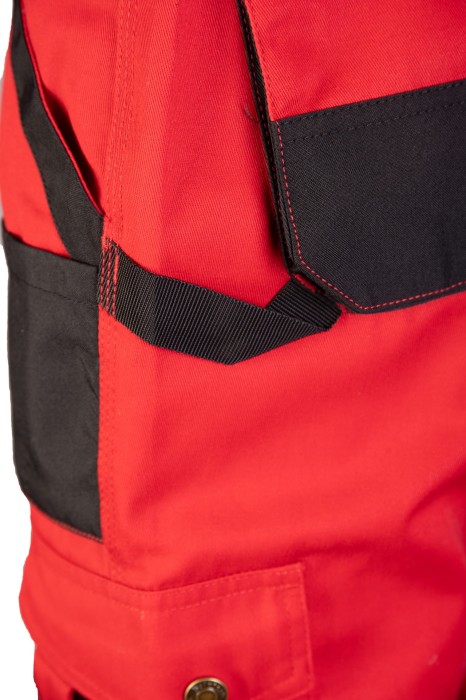 Spodnie ogrodniczki BRIXTON PRAXTICAL czerwień odblask