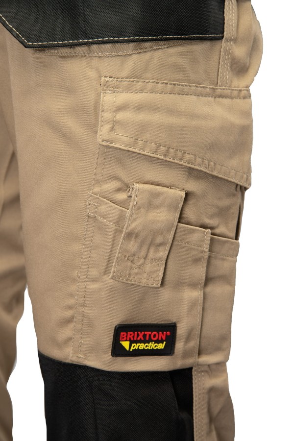 Spodnie ogrodniczki BRIXTON PRAXTICAL  beżowe