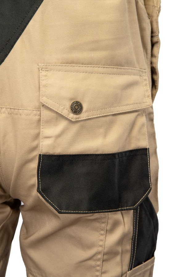 Spodnie ogrodniczki BRIXTON PRAXTICAL  beżowe