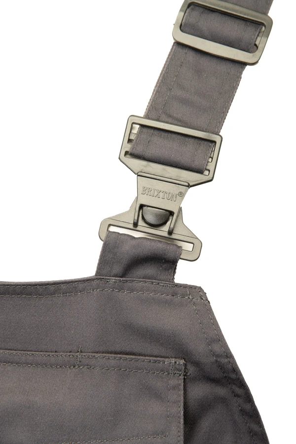 Spodnie ogrodniczki BRIXTON PRACTICAL grafitowo - pomarańczowe