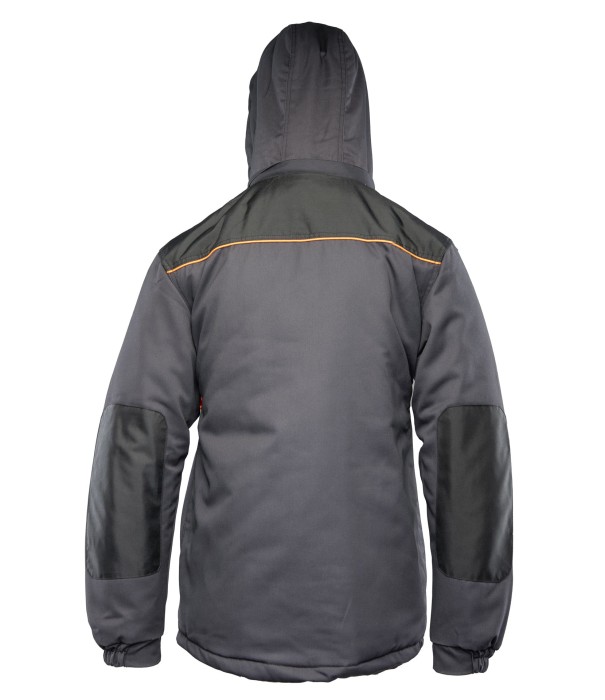 Kurtka ocieplana Brixton Practical grafitowo - pomarańczowa