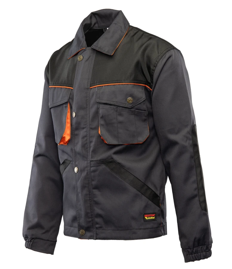 Bluza Brixton Practical grafitowo - pomarańczowa