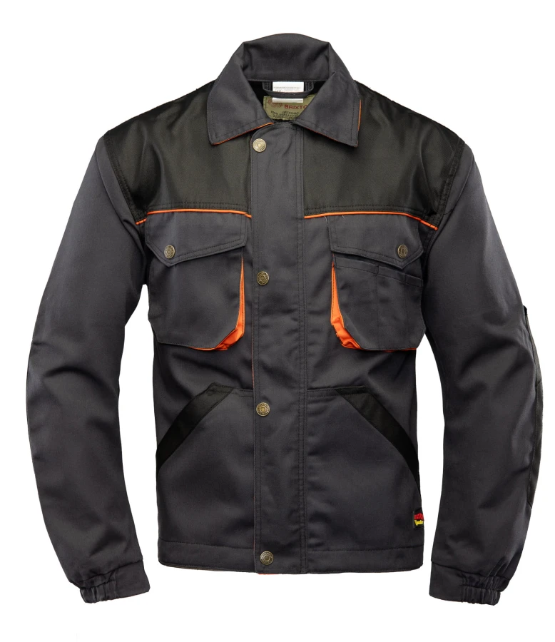 Bluza Brixton Practical grafitowo - pomarańczowa