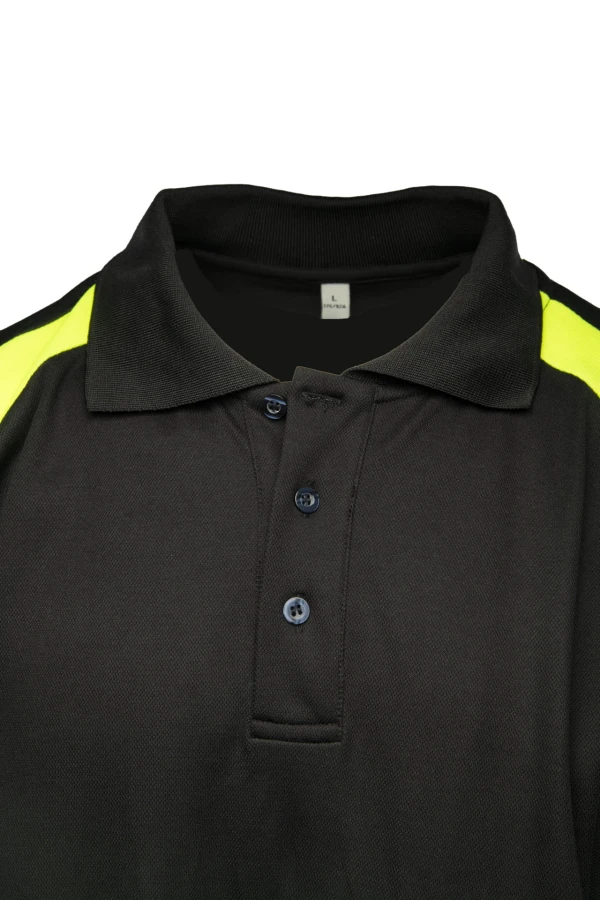 Koszulka polo ECO Rival czarno/żółta