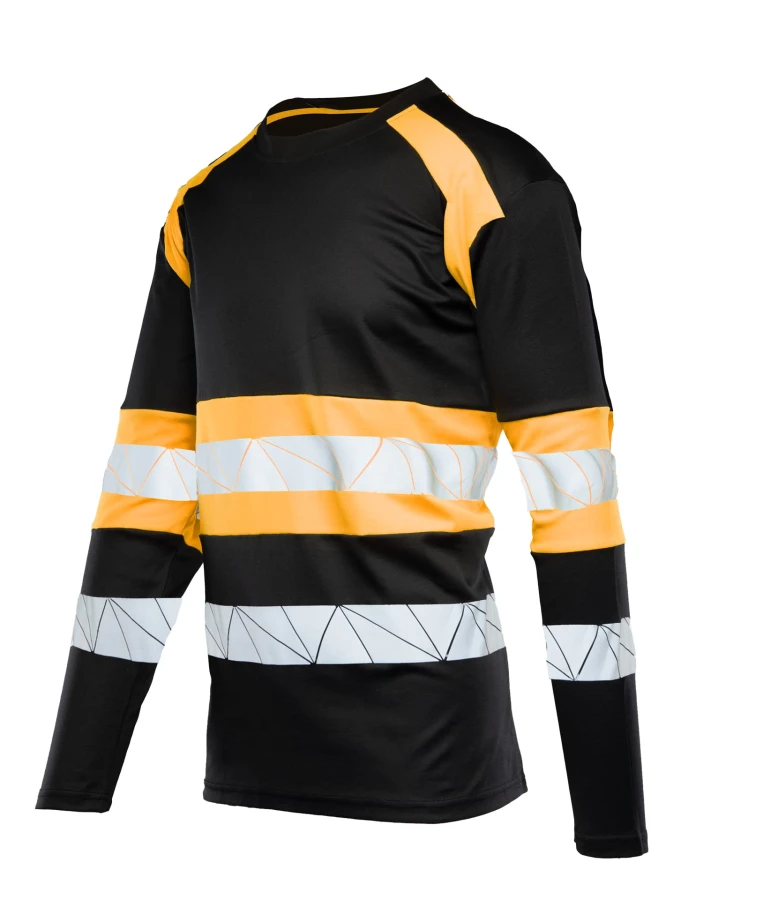 Koszulka longsleeve ECO Rival czarno/pomarańczowa