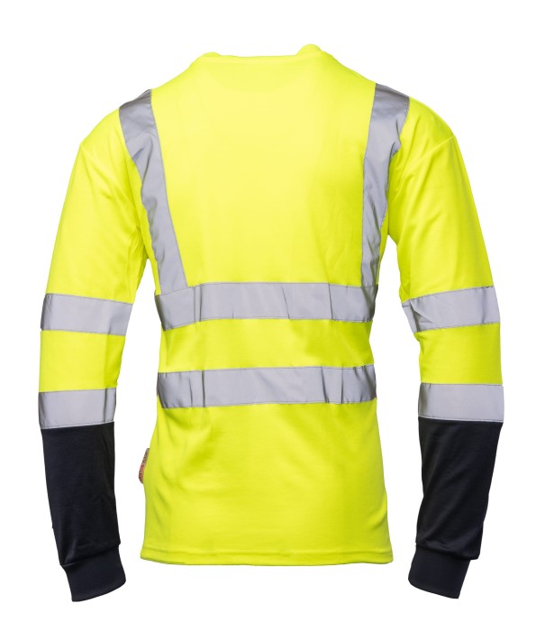 KOSZULKA DŁUGI RĘKAW 50/50 ŻÓŁTY/GRANAT S Żółty (_y)