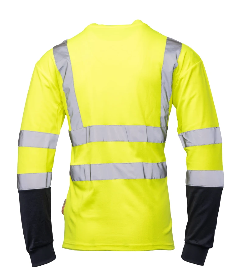 KOSZULKA DŁUGI RĘKAW 50/50 ŻÓŁTY/GRANAT S Żółty (_y)