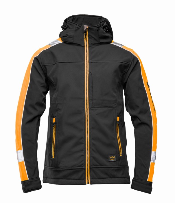 Softshell Rival czarno/pomarańczowy