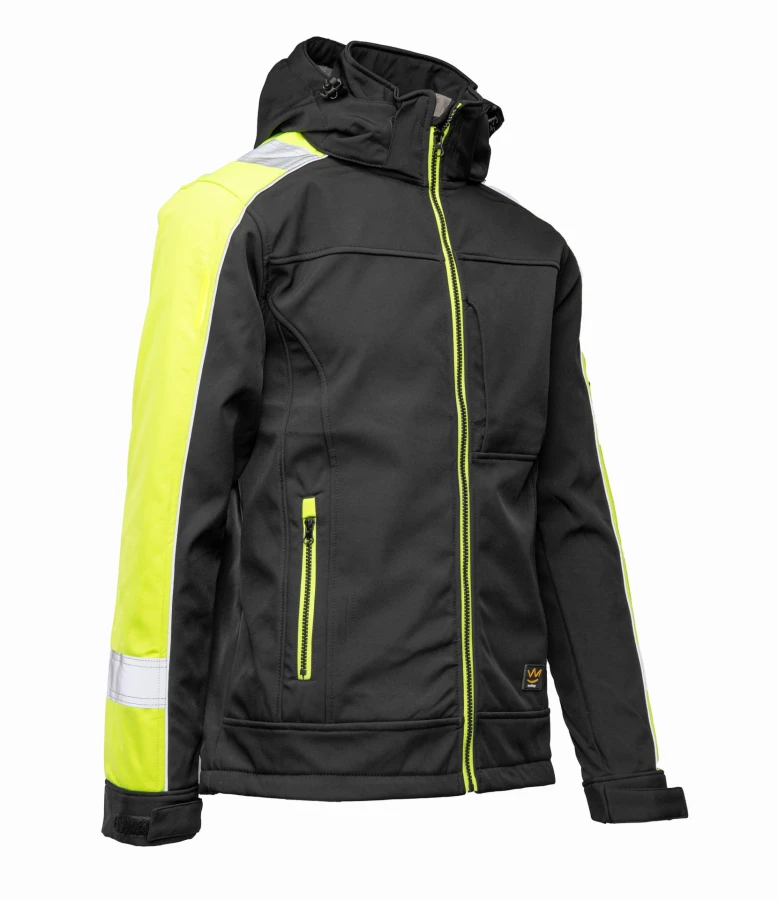 Softshell Rival czarno/żółty