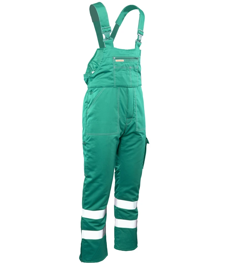 Ogrodniczki ocieplane Brixton-Snow pas odblask/zielone