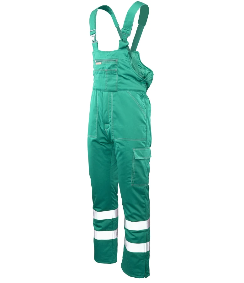 Ogrodniczki ocieplane Brixton-Snow pas odblask/zielone