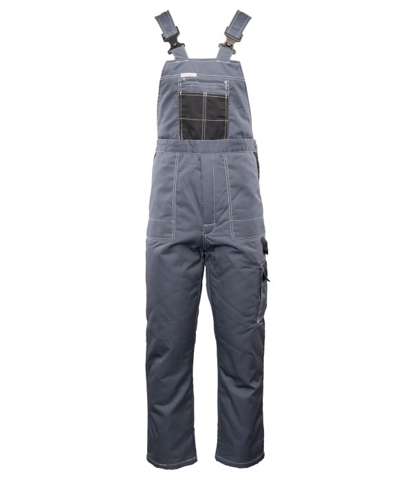 Ogrodniczki ocieplane Brixton-Snow wstawka kolor  stalowo/czarny