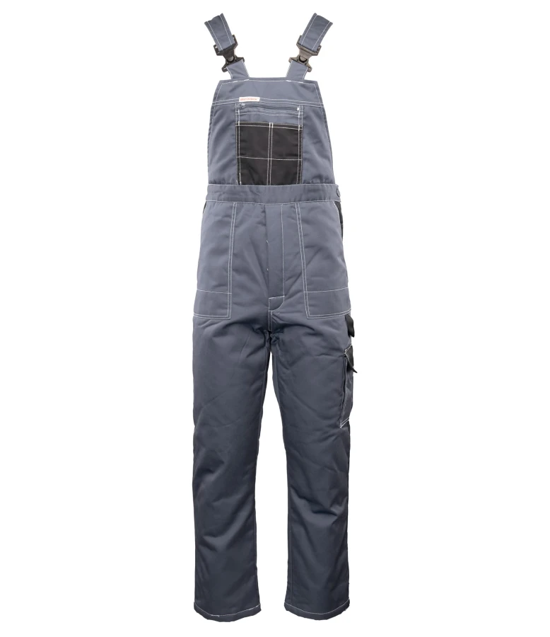 Ogrodniczki ocieplane Brixton-Snow wstawka kolor  stalowo/czarny