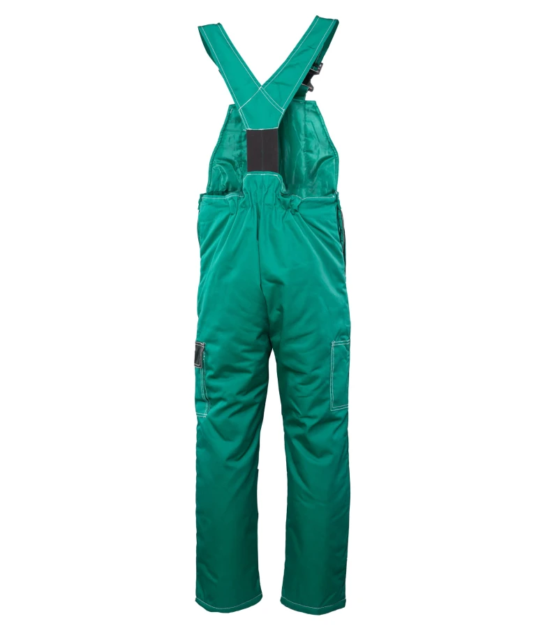 Ogrodniczki ocieplane Brixton-Snow wstawka kolor  zielono/czarny