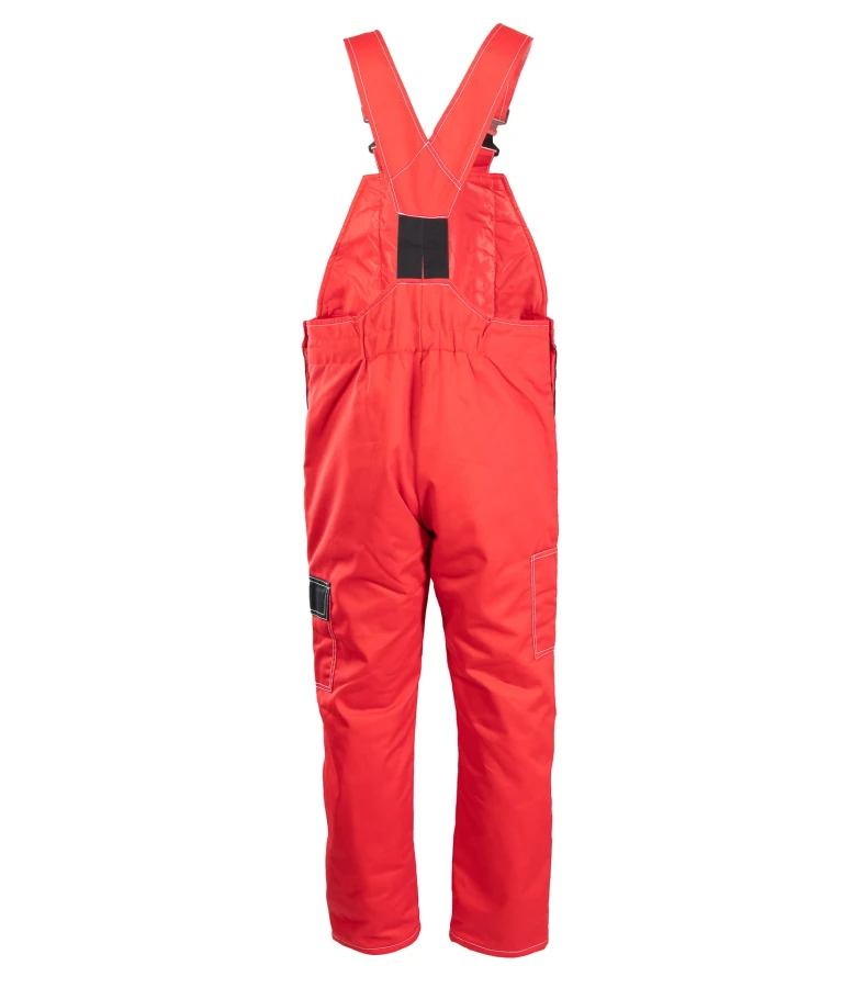 Ogrodniczki ocieplane Brixton-Snow wstawka kolor czerwono/czarny