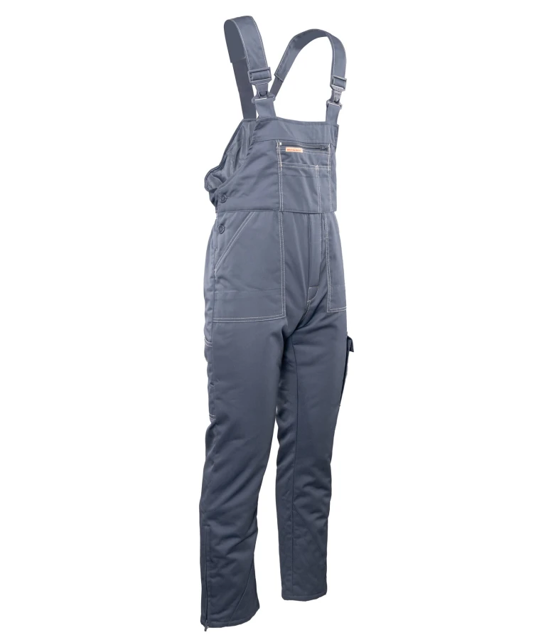 Ogrodniczki ocieplane Brixton-Snow stalowe