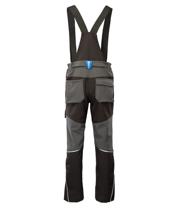 Spodnie Topaz softshell ocieplane stalowo/czarne