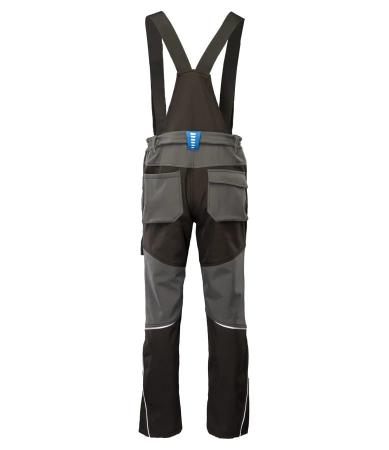 Spodnie Topaz softshell ocieplane stalowo/czarne