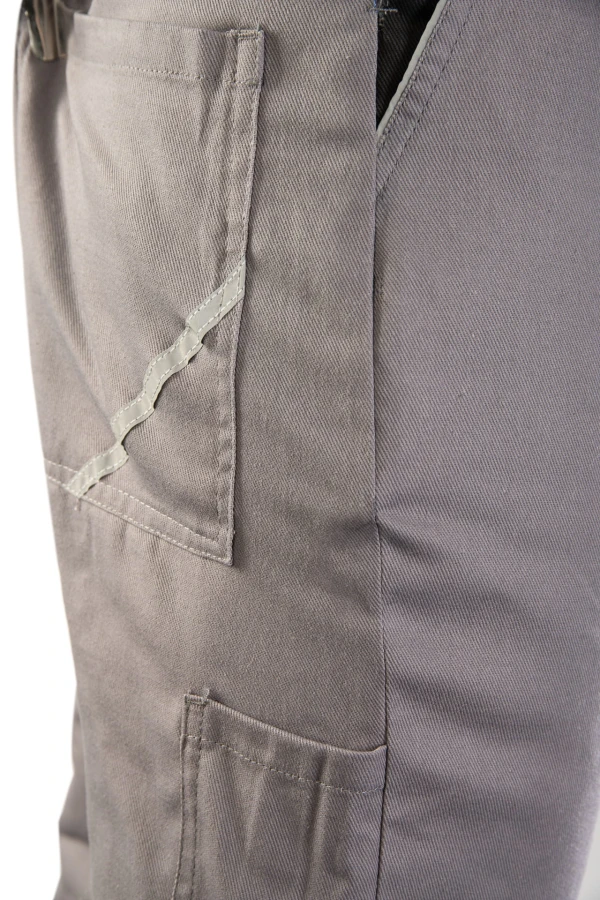 Spodnie ogrodniczki Brixton-Natur ocieplane stalowe