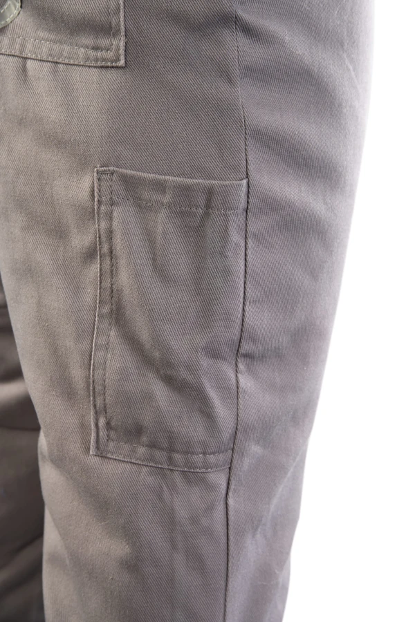 Spodnie ogrodniczki Brixton-Natur ocieplane stalowe