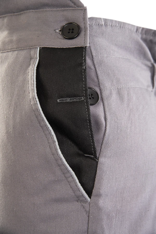 Spodnie ogrodniczki Brixton-Natur ocieplane stalowe