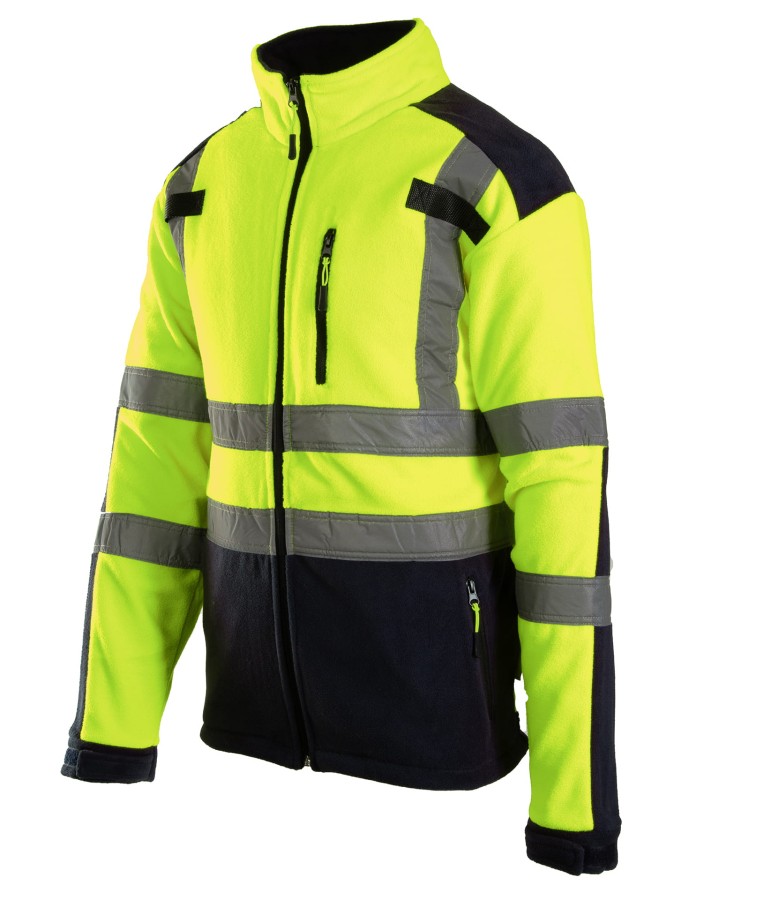 Polar z pasami odblask. KAT. 2 Klasa 2 BF04 żółty