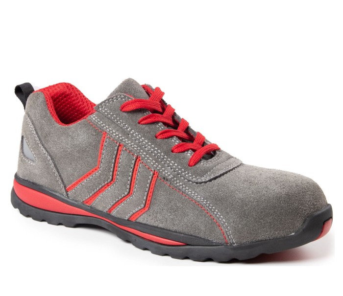 Półbuty robocze FUSION S1 SRC stalowo - czerwone