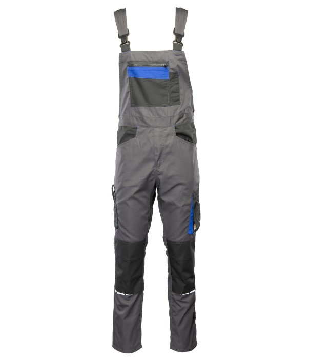Spodnie ogrodniczki Topaz stalowe