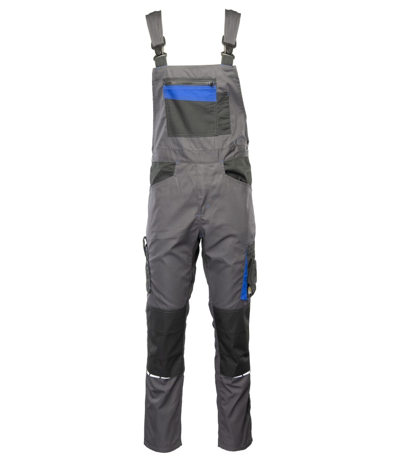 Spodnie ogrodniczki Topaz stalowe