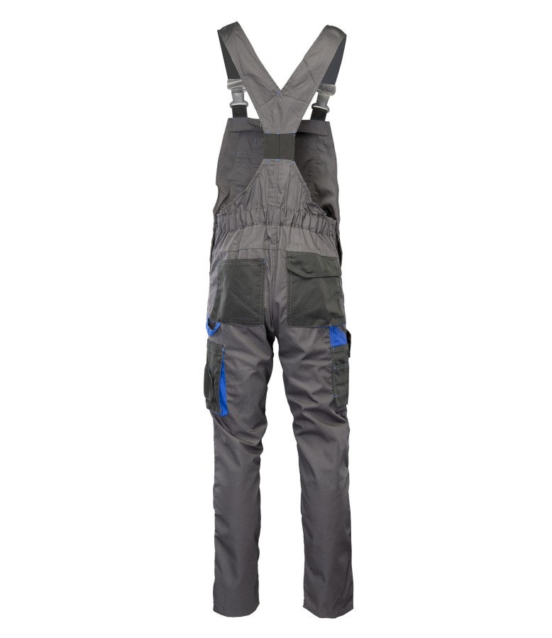 Spodnie ogrodniczki Topaz stalowe