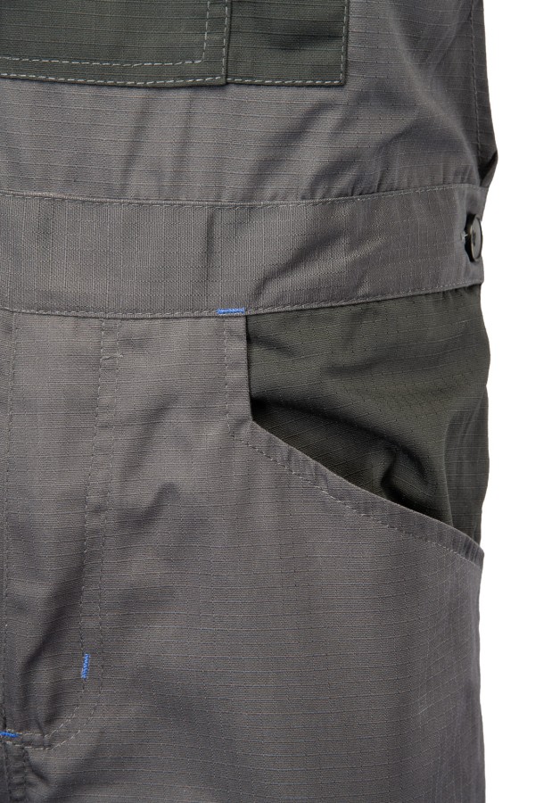 Spodnie ogrodniczki Topaz stalowe