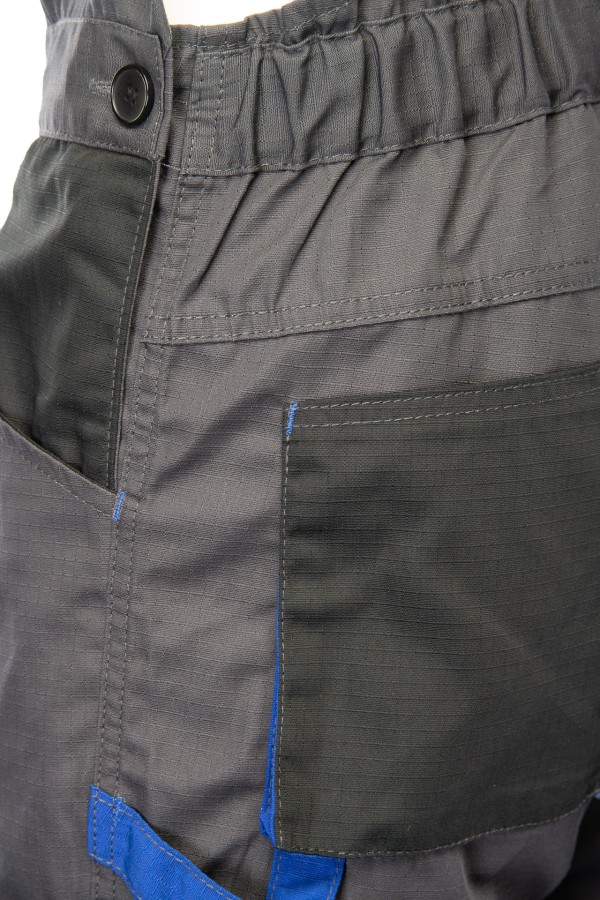 Spodnie ogrodniczki Topaz stalowe