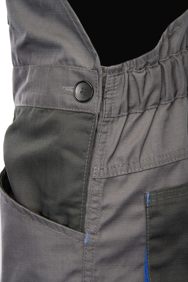 Spodnie ogrodniczki Topaz stalowe