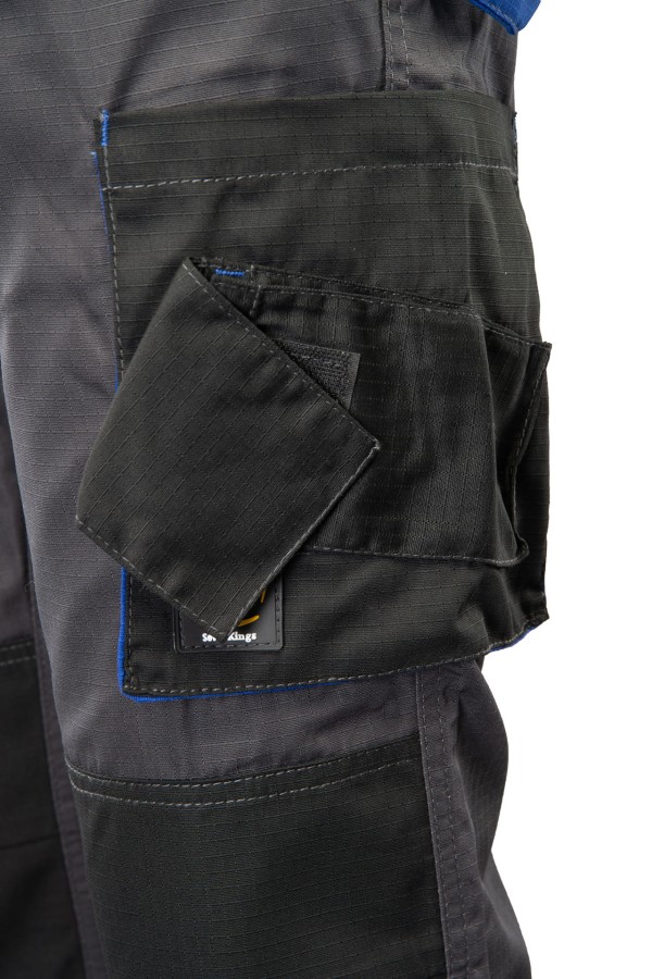 Spodnie ogrodniczki Topaz stalowe