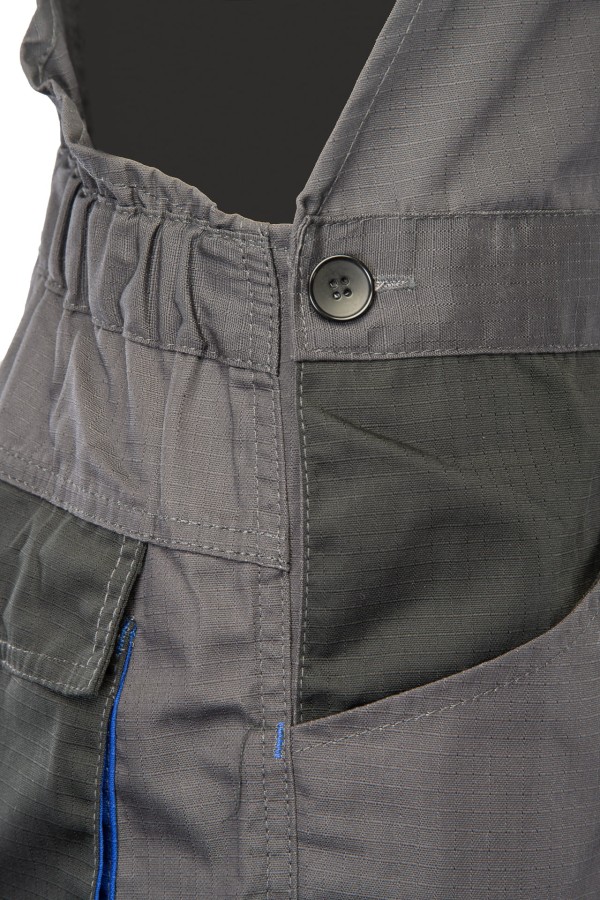 Spodnie ogrodniczki Topaz stalowe