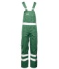 Spodnie ogrodniczki odblaskowe zielone
