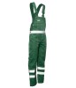 Spodnie ogrodniczki odblaskowe zielone