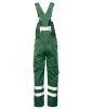 Spodnie ogrodniczki odblaskowe zielone