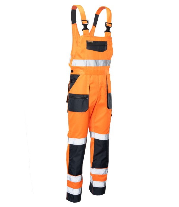 Spodnie ogrodniczki Brixton-Flash KAT.II KL. 2 pomarańczowo/granatowe
